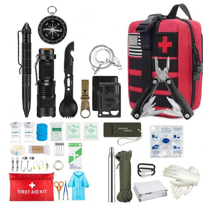 Survival First Aid Kit - Complete Molle Outdoor Gear for Camping, Hiking, and Emergency Preparedness