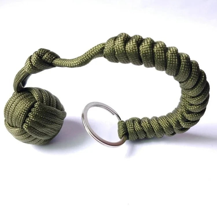 Self-Defense Umbrella Rope Key Chain with Steel Ball