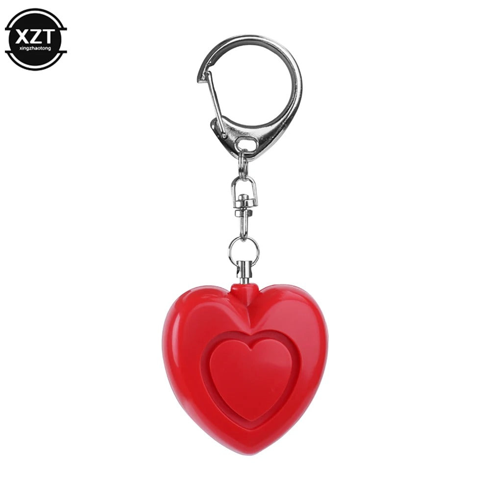 Heart-Shaped Self-Defense Alarm Keychain