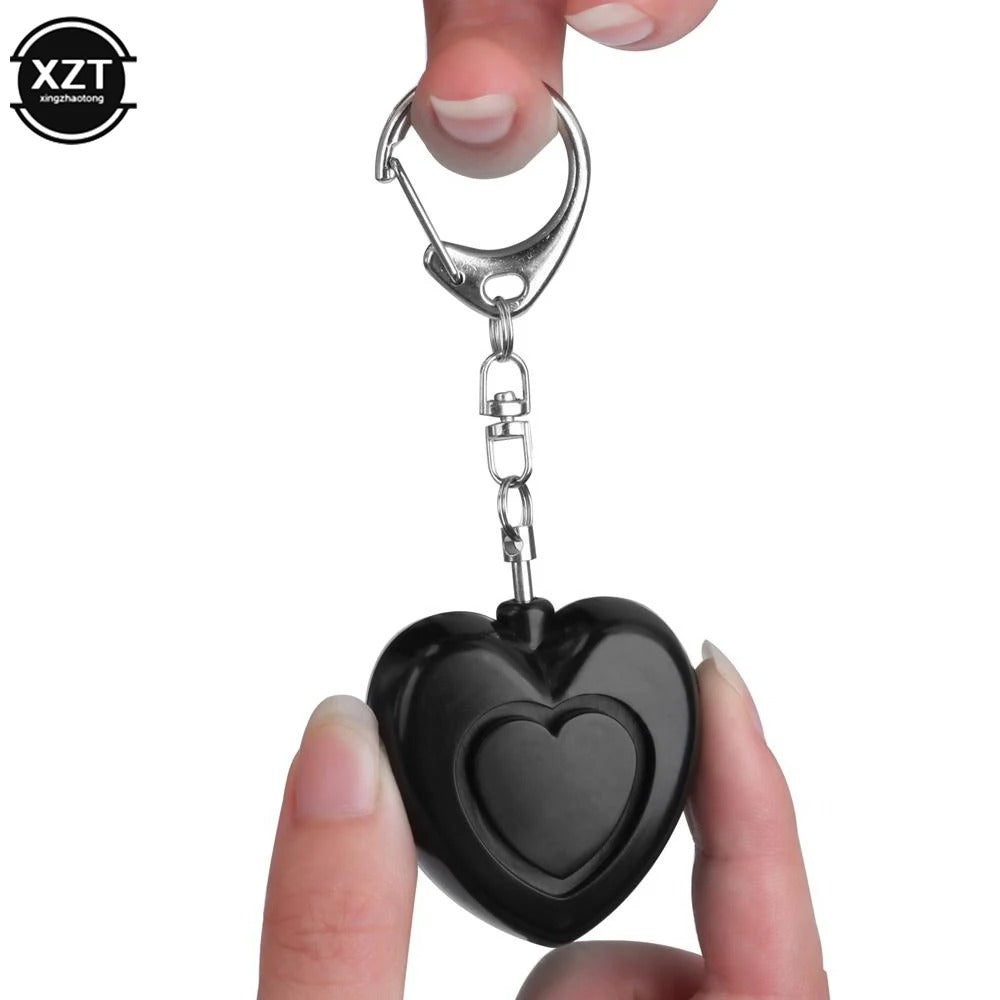 Heart-Shaped Self-Defense Alarm Keychain