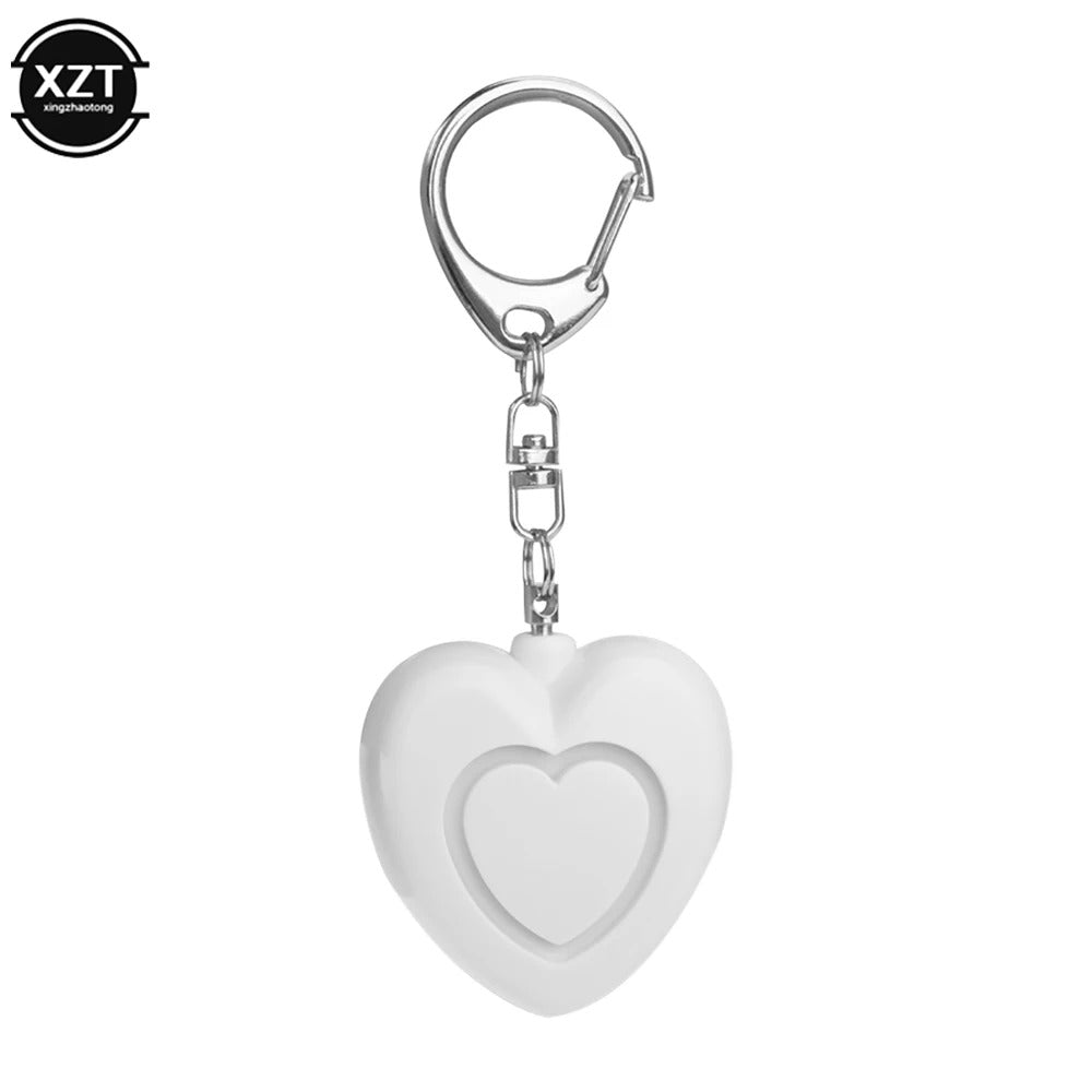 Heart-Shaped Self-Defense Alarm Keychain