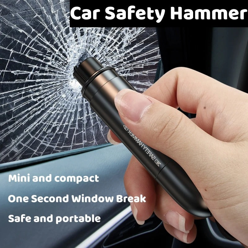 Portable Safety Hammer Emergency Glass Breaker – 2-in-1 Car Escape Tool for Outdoor &amp; Vehicle Safety