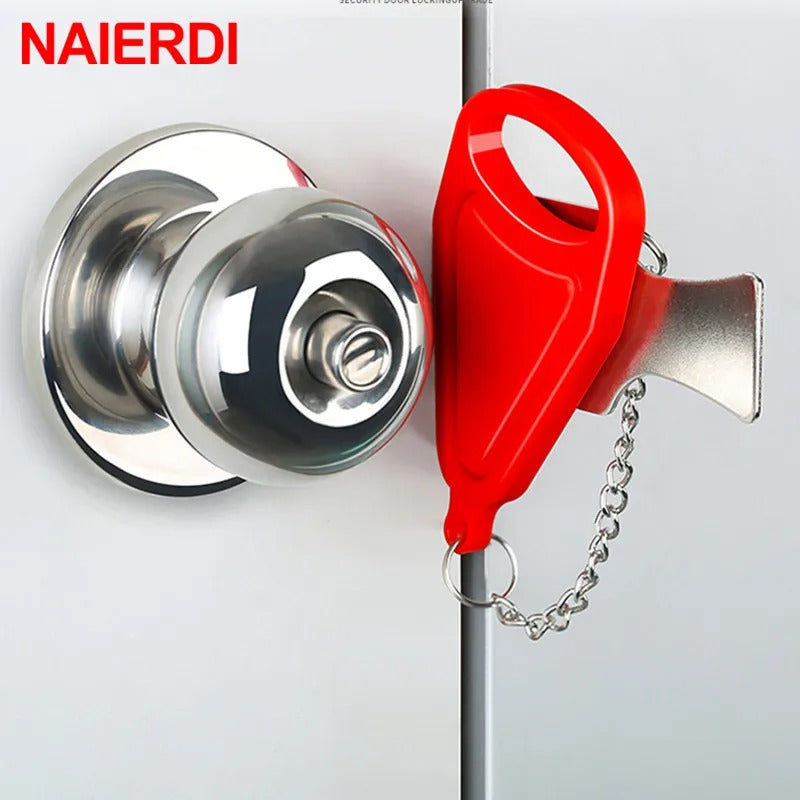 NAIERDI Portable Travel Door Lock, Enhanced Security