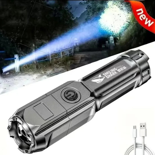 Multifunctional LED Flashlight – Portable, High-Powered, and Waterproof, long-range, ultra-bright illumination.