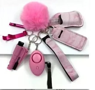 Safety Keychain Full Set - Self Defense Security Keychain with Personal Alarm &amp; Protective Accessories for Women and Girls