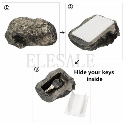 Outdoor Garden Key Safe Box – Hidden Rock Key Storage for Home &amp; RV, Realistic Design, Durable &amp; Waterproof