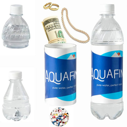 Fake Water Bottle Shape Surprise Secret Hidden Safe – Plastic Stash Jar for Secure Storage