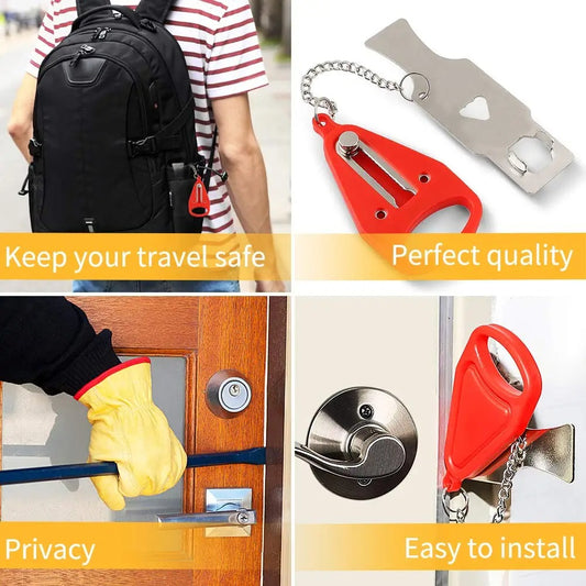 NAIERDI Portable Travel Door Lock, Enhanced Security