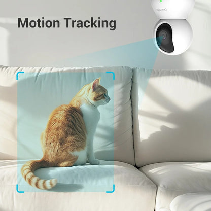 Blurams 2.4GHz WiFi Indoor Camera - 2K 360° PTZ Pet Dog IP CCTV Camera with Phone App, Two-Way Talk, and Night Vision for Home Security