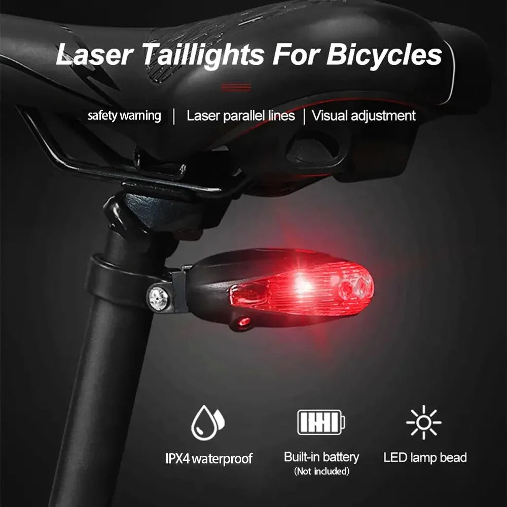 Bicycle Tail Light Laser – Waterproof LED Rear Safety Light for Enhanced Cycling Safety