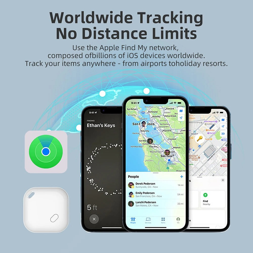 Mini Tracking Device for Apple Find My — Smart iTag for Keys, Pets, Kids, and More