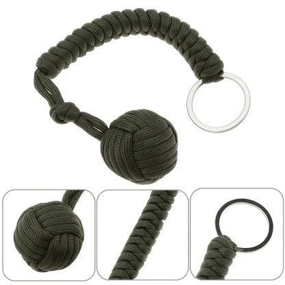 Self-Defense Umbrella Rope Key Chain with Steel Ball