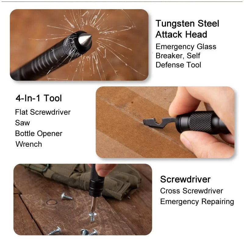 Multifunction Portable 10-In-1 Tactical Pen – Your Ultimate Outdoor Survival &amp; Self-Rescue Tool