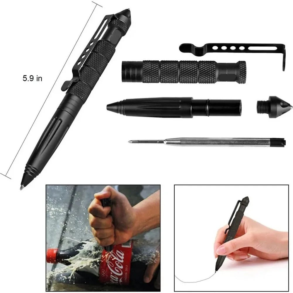 Portable Tactical Pen Self-Defense Tool – Aviation Aluminum Emergency Glass Breaker