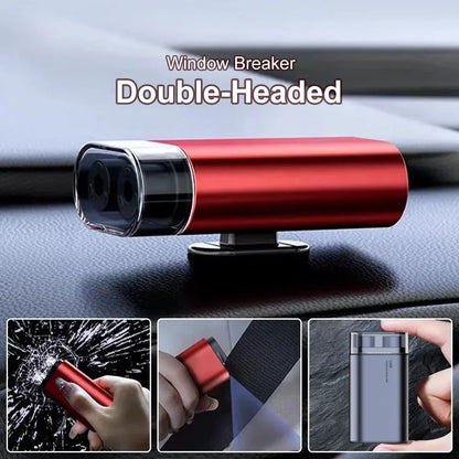 2023 New Car-Mounted Double Hammer Head Window Breaker - Multifunctional Emergency Escape Tool