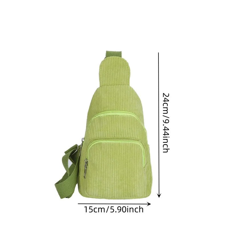 Women’s Chest Pack Sling Bag - Plush Crossbody Shoulder Bag for Casual Style