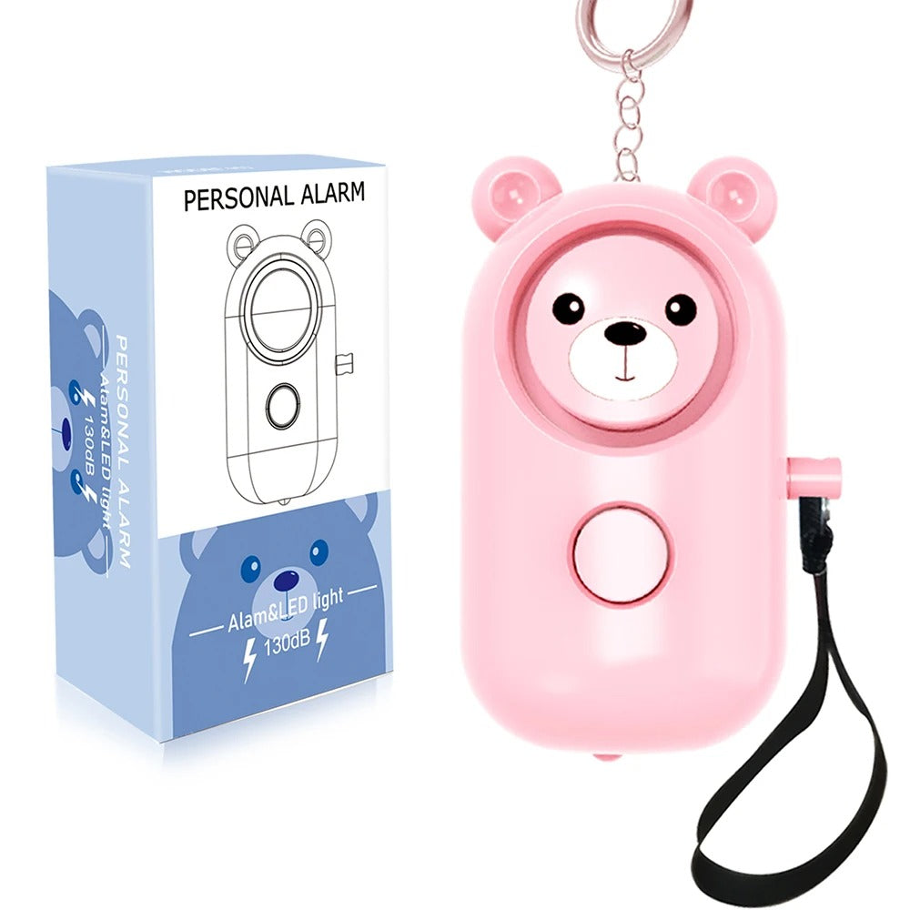 Self Defense Cute Alarm Bear - 130dB Personal Safety Alarm Keychain