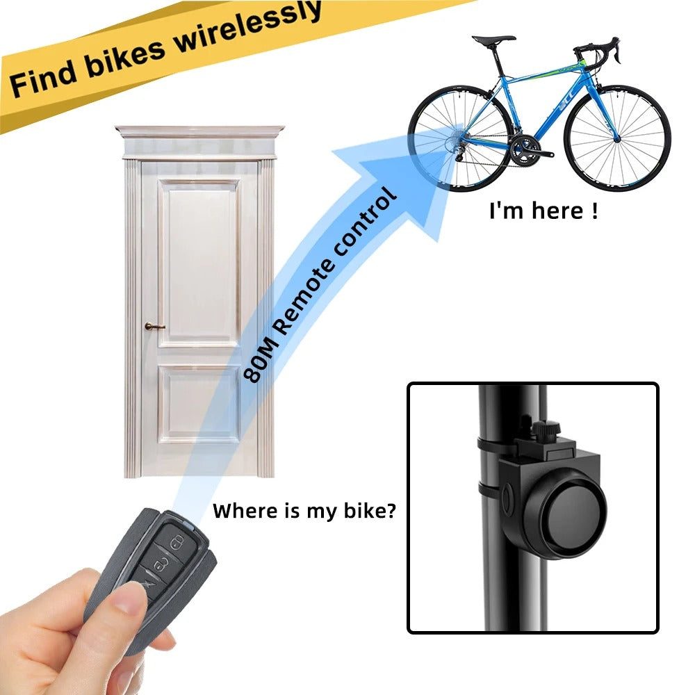 ANTUSI Wireless Bicycle Vibration Alarm – USB Charging Anti-Theft Alarm System for Bikes &amp; Motorcycles