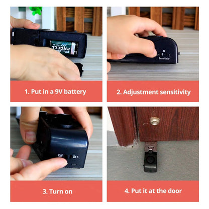 Portable Wireless Door Stop Alarm System