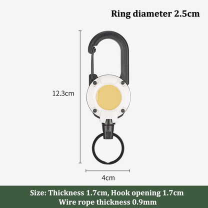 Retractable Keychain with Steel Cable – Durable, Convenient &amp; Ideal for Outdoor Use