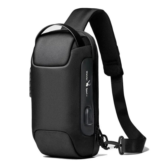 Men's USB Crossbody Bag - Anti-Theft, Waterproof Shoulder Bag