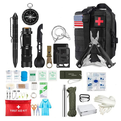 Survival First Aid Kit - Complete Molle Outdoor Gear for Camping, Hiking, and Emergency Preparedness